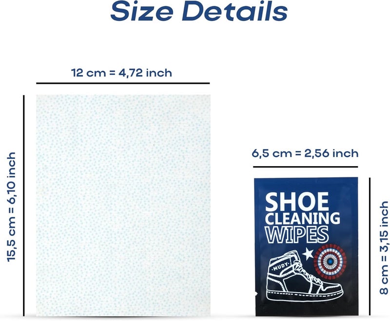 MUDY Shoe Cleaner Sneaker Cleaner Wipes 35 Packs Suede Leather Tennis Quick Cleaning Disposable Travel Portable Removes Dirt, Stains - Image 2